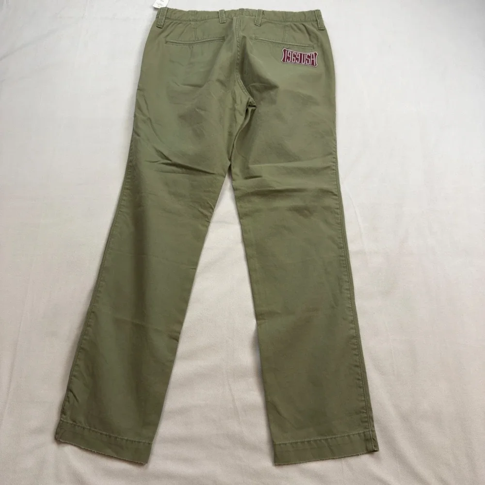 GAP Mens Slim Fit Military Patches Chino Pants 30x30 Olive Green‎ NWT - Picture 9 of 10